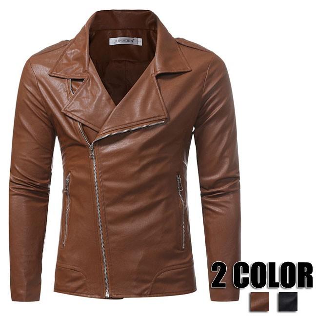 レザージャケット メンズ Puレザー ダブル ライダース ジャケット メンズ 秋 カッコイイ メンズファッション 秋冬 2色 Yrpy1059 クリップショップ 通販 Yahoo ショッピング