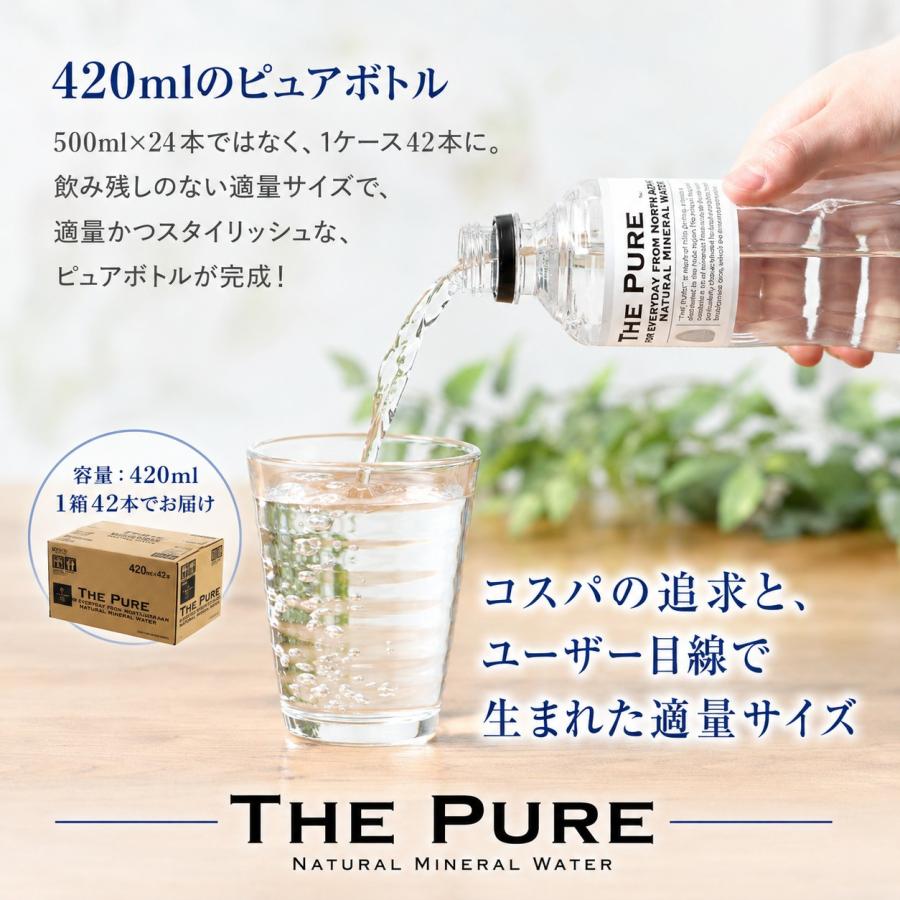 送料無料 1ケース ラベルレス 天然水 THE PURE ザ ピュア 北アルプスの