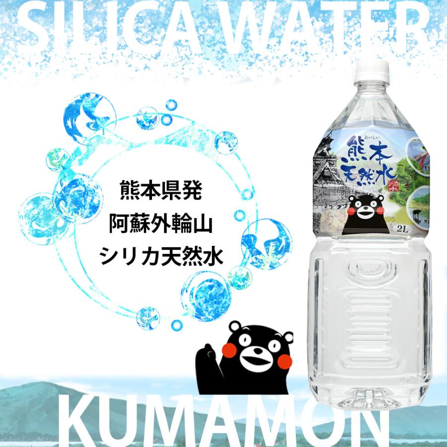 送料無料 シリカ天然水 ミネラルウォーター 2000ml 6本×2箱(計12本