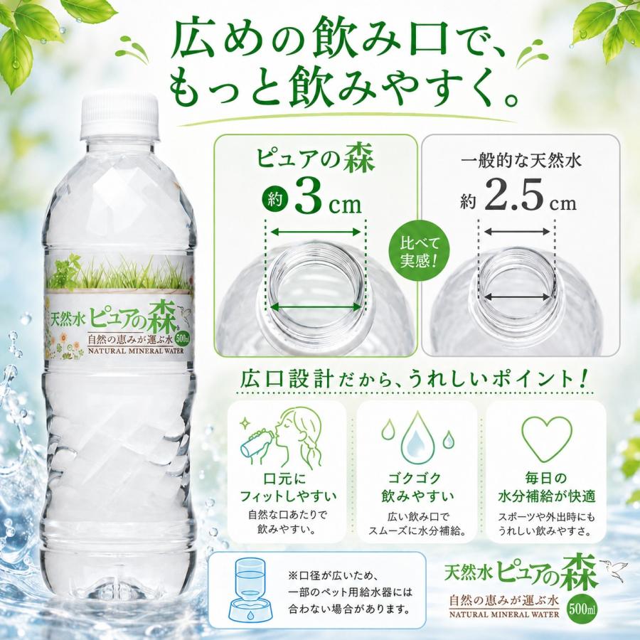 ラベルレス 国産 ミネラルウォーター ピュアの森 2000ml 6本×2箱 計12