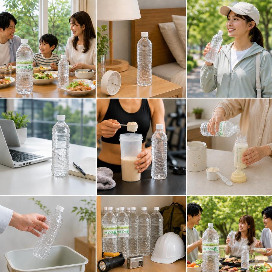 送料無料 国産 ミネラルウォーター ピュアの森 500ml 24本 天然水 軟水