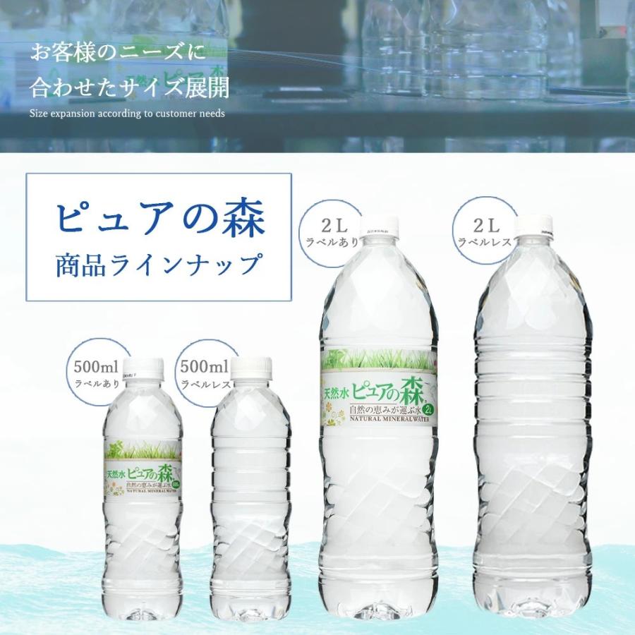国産 ミネラルウォーター ピュアの森 500ml 24本 天然水 軟水 お水 1ケース ファスティング 断食 水断食 送料無料 |  | 05