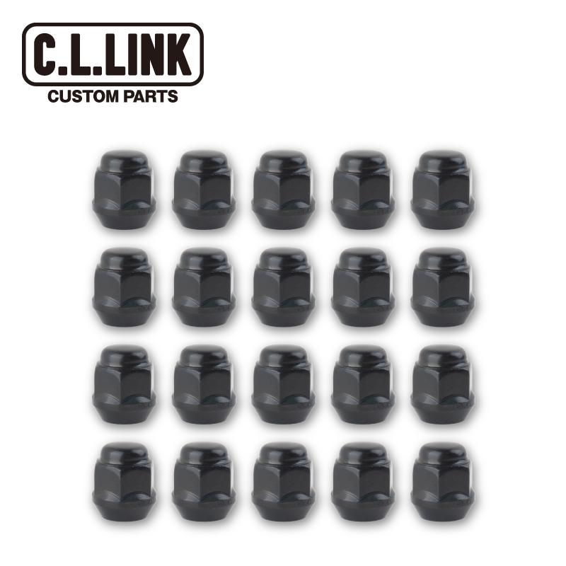 C.L.LINK ホイールナット ブラック 19HEX M12 P1.25 60度