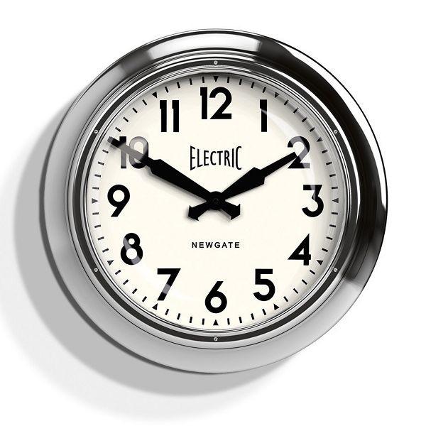 最大15%OFFクーポン NEWGATE掛け時計　ニューゲート壁掛け時計　大型掛け時計　LARGE ELECTRIC CH クローム　AWS14CH　送料無料 掛け時計、壁掛け時計