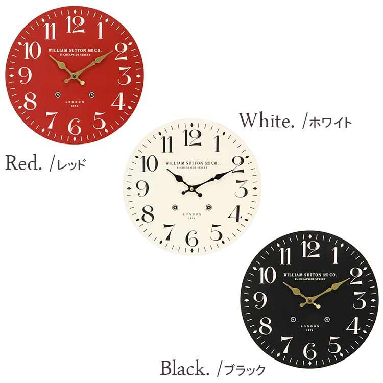 不二貿易（Fuji Boeki） 壁掛け時計 掛け時計 レトロ おしゃれ 赤