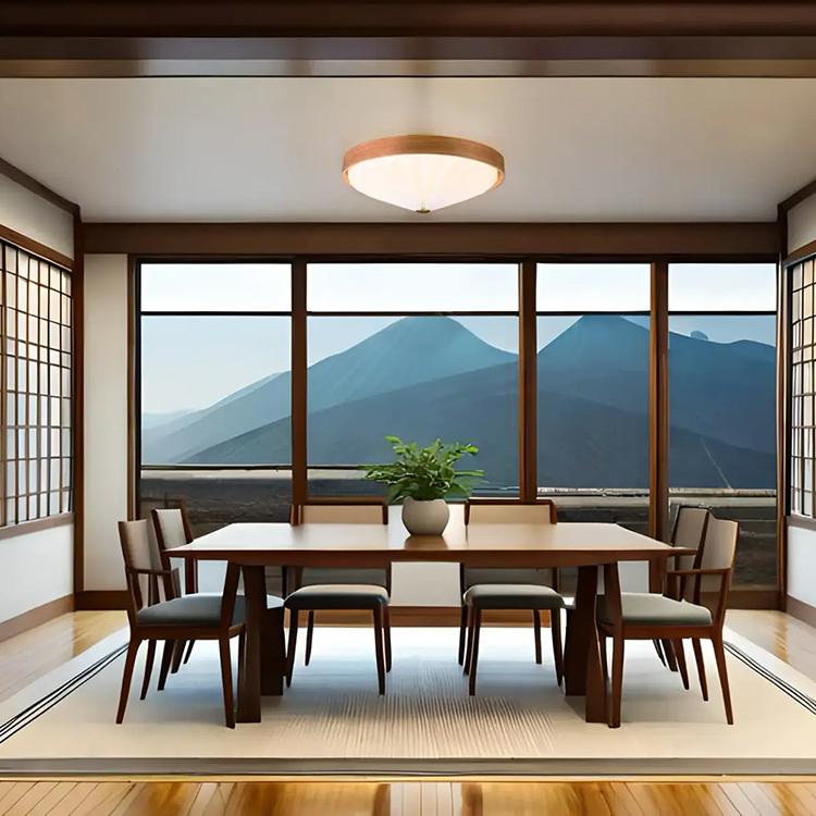 WOOD PLEATS CEILING LIGHT LEDシーリングライト 調光調色 北欧モダン ジャパンディ  天然木 ミニマル 北欧 ACE-170NA/BR リモコン |  | 09