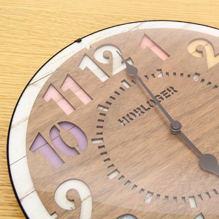 掛け時計 電波時計 フォルリ インターフォルム ブラウン ホワイト 文字盤 カラフル リビング用 ダイニング用 子供部屋用 おしゃれ かわいい おすすめ クリスマス | INTERFORM | 02