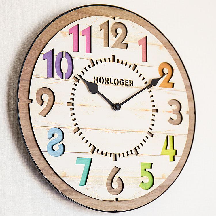 掛け時計 電波時計 フォルリ インターフォルム ブラウン ホワイト 文字盤 カラフル リビング用 ダイニング用 子供部屋用 おしゃれ かわいい おすすめ クリスマス | INTERFORM | 06