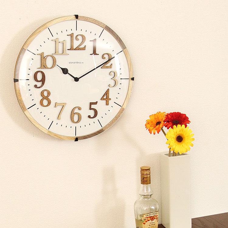 掛け時計 ティール 電波時計 木 コルク 木製 ナチュラル ウォールクロック 見やすい リビング おしゃれ かわいい TIEL CL-9706 インターフォルム クリスマス | INTERFORM | 03