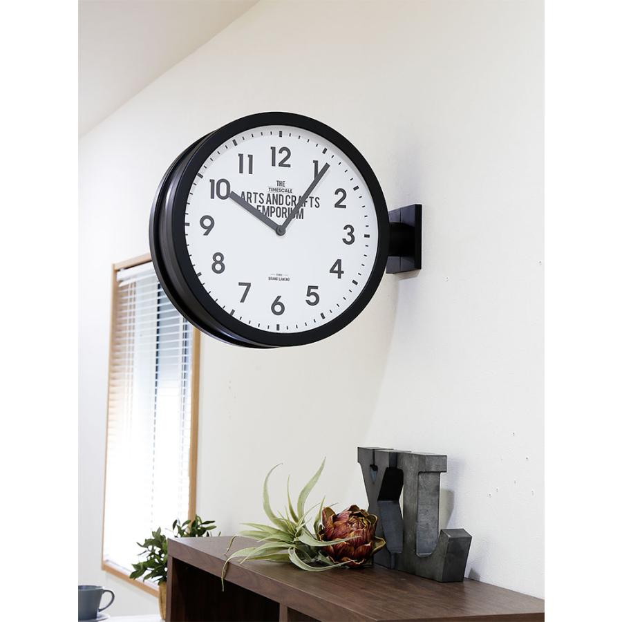 INTERFORM（インターフォルム） 掛け置き時計 両面 金具付き 掛け時計