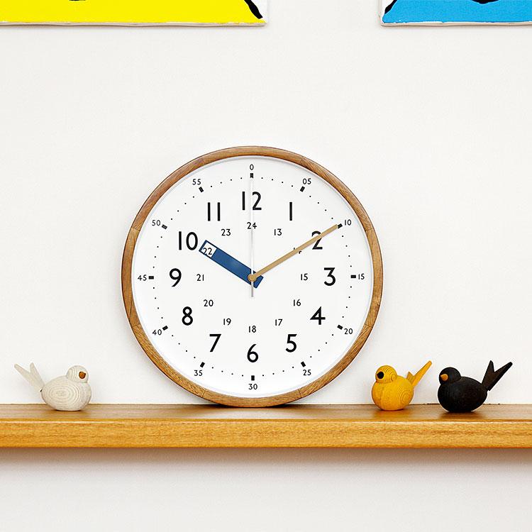 壁掛け時計 掛け時計 知育時計 電波時計 カラフル 知育 リビング 子供部屋 木 おしゃれ かわいい 子ども ストゥールマン CL-2937 プレゼント ギフト オシャレ | INTERFORM