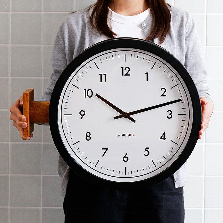 INTERFORM（インターフォルム） 壁掛け時計 掛け時計 両面 壁付け