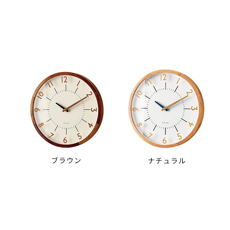 壁掛け時計 掛け時計 木製 ブラウン ナチュラル アナログ オシャレ リビング ステップムーブメント 木 北欧  おしゃれ かわいい シンプル オラント クリスマス | INTERFORM | 01