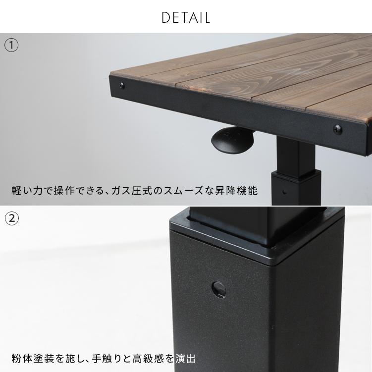 昇降デスク ビンテージ風パイン昇降テーブル 昇降式 無垢材天板 ガス圧式 キャスター付き サイドテーブル 介護 ベッド ベットルーム リビング ソファ |  | 17