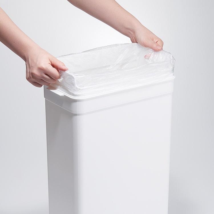 ゴミ箱 25L 密閉 ダストボックス ごみ箱 蓋付き 分別 スリム 生ゴミ キッチン ワンタッチ 日本製 おしゃれ スタッキング 重ねる シールズ25 ライクイット | Like-it | 04