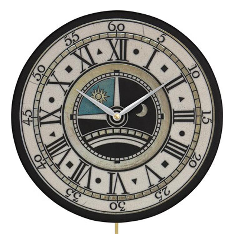 振り子時計 ザッカレラZ180 掛け時計 壁掛け イタリア 陶器 楽焼 アンティーク レトロ モダン アート おしゃれ リズム時計 手作り クリスマス | ブランド登録なし | 01