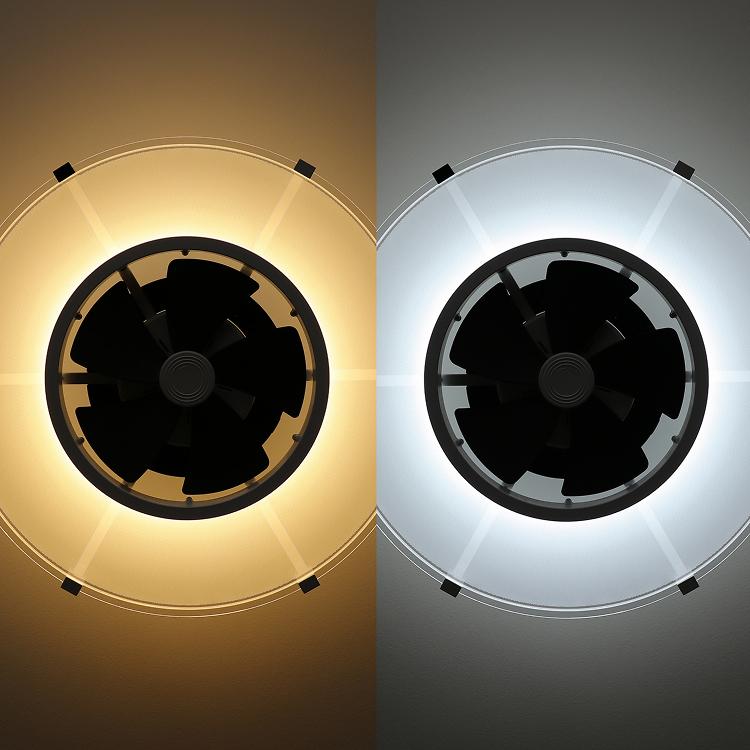 パネライトサーキュレーター JE-CF029 Life on Products JAVALO ELF シーリングファン 12インチ LED 薄型 調光 調色 風量切替 リモコン付 リビング 節電 省エネ | Life on Products | 16