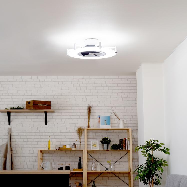 パネライトサーキュレーター JE-CF029 Life on Products JAVALO ELF シーリングファン 12インチ LED 薄型 調光 調色 風量切替 リモコン付 リビング 節電 省エネ | Life on Products | 06