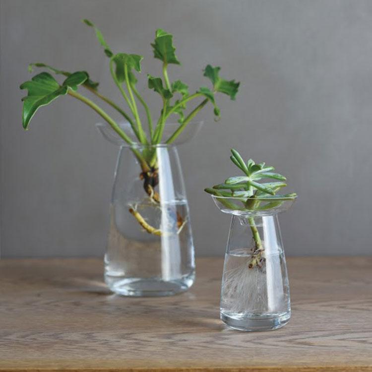 花瓶 S フラワーベース 花器 球根 種 シンプル ガラス インテリア 園芸 多肉植物 水耕栽培 北欧 おしゃれ ギフト プレゼント キントー アクア カルチャーベース | KINTO | 03