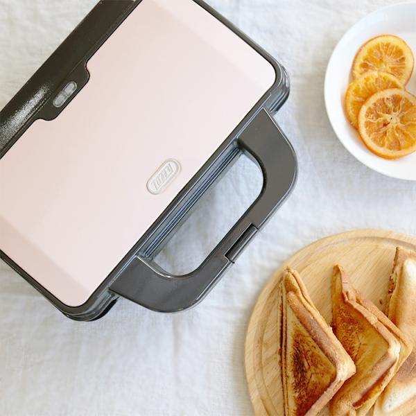 ホットサンドメーカー 2枚焼き 10種類のレシピブック付 耳まで焼ける ホットプレート サンドイッチ ギフト プレゼント クリスマス おしゃれ Toffy K-HS1 | Toffy