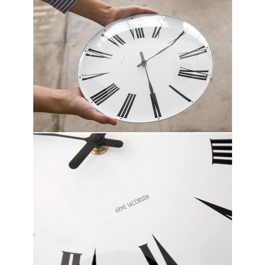 掛け時計 ローマ数字 29cm モノトーン  ロゴ オシャレ シンプル 北欧 高級 リビング モダン デザイン かわいい おしゃれ アルネヤコブセン クリスマス | ARNE JACOBSEN | 04