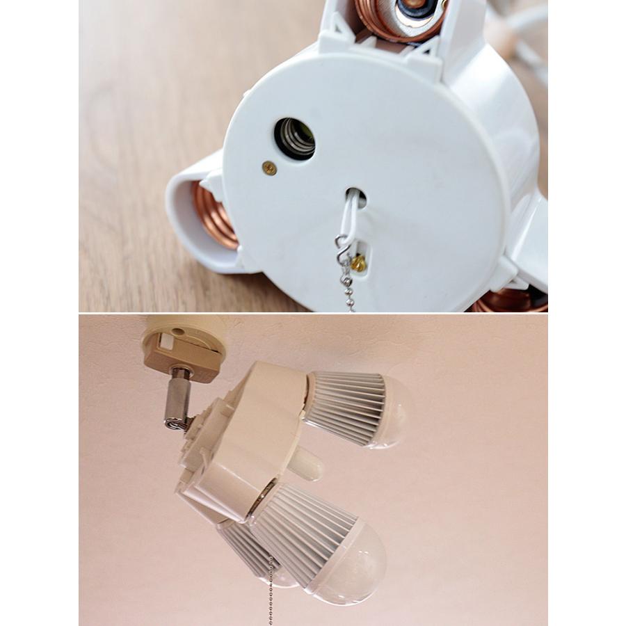 シーリングライト 照明器具 おしゃれ 3灯 シンプルソケット LED 裸電球 E26 シンプル 6畳 8畳 プルスイッチ ランプ リビング照明 ダイニング照明 トイレ | ブランド登録なし | 05