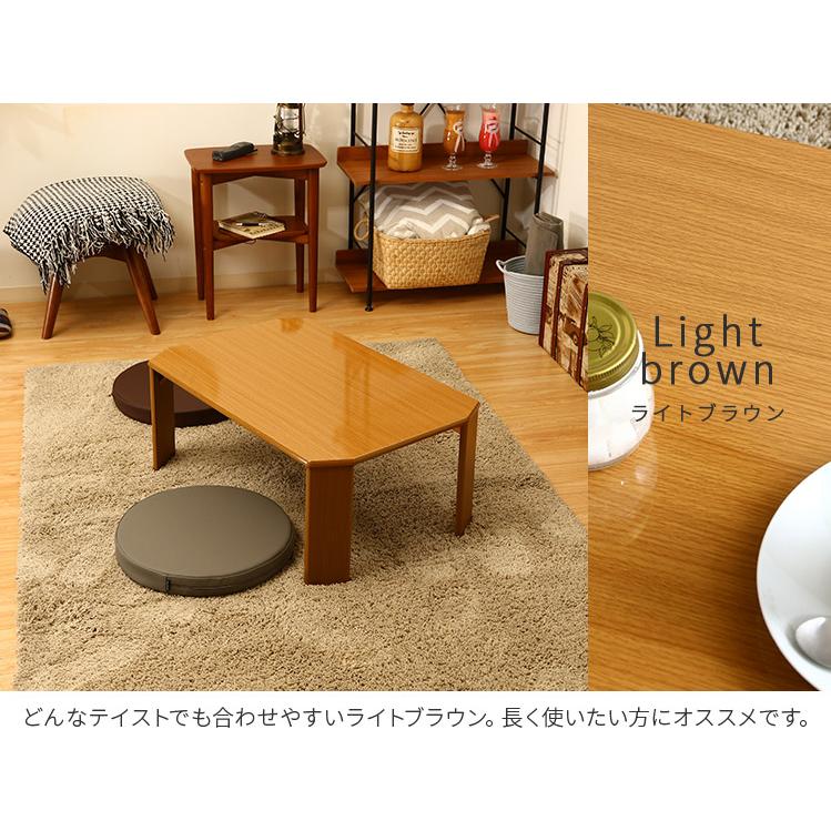 折りたたみ テーブル おしゃれ 75×50 折れ脚テーブル ローテーブル センターテーブル リビングテーブル デスク 机 作業台 鏡面 折り畳み シンプル コンパクト | ブランド登録なし | 12