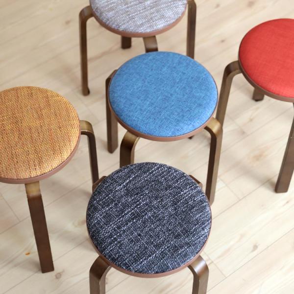 ファブリック曲木スツール 丸形 スツール おしゃれ スタッキング 収納 木 木製 ウッド 北欧 アンティーク 丸椅子 イス 腰掛け チェア コンパクト 洗面所 玄関 | 不二貿易