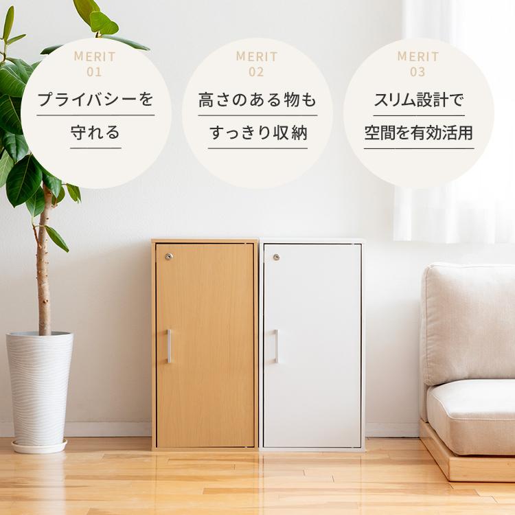 キューブボックス 縦長 鍵付き CUBE BOX カギ付き 鍵付きボックス 縦型 扉付き 書庫 収納ボックス 収納家具 キャビネット カラーボックス 木製 本棚 ロッカー | ブランド登録なし | 01