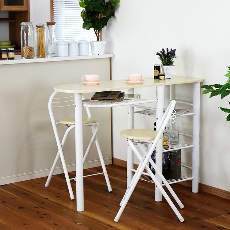 カウンターテーブル チェア 2脚セット 幅120cm 折りたたみ 3点セット バーテーブル カフェテーブル おしゃれ シンプル リビング ダイニング ダイニングセット_9