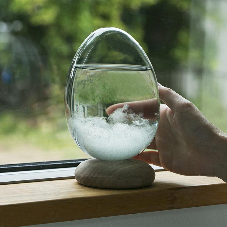 オブジェ 天気予報 クリア ストームグラス 卵型 たまご 透明 かわいい インテリア 飾り プレゼント おしゃれ テンポパルス ドーン Tempo Pulse DAWN 100percent | 100percent | 08