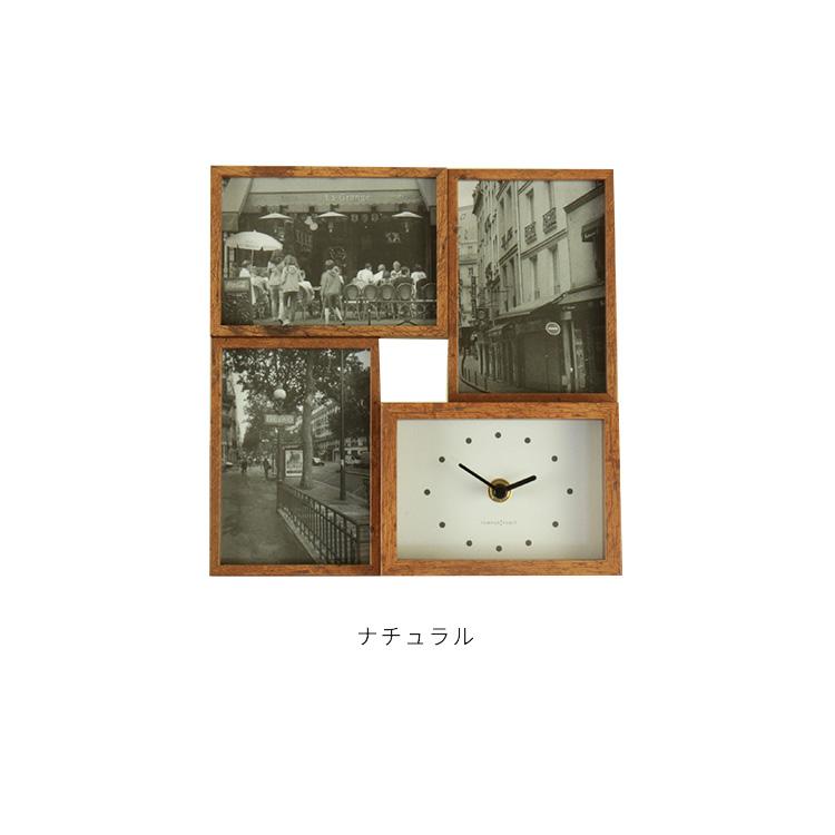 壁掛け時計 掛け時計 置き時計 フォトフレーム 木製 写真立て 写真 4枚 雑貨 インテリア 北欧  プレゼント オシャレ おしゃれ ビット・フォー クリスマス | ブランド登録なし | 01