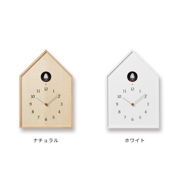 掛け時計 鳩時計 置き時計 ナチュラル ホワイト シンプル リビング インテリア おしゃれ かわいい バードハウスクロック NY16-12 Lemnos レムノス クリスマス | Lemnos | 01