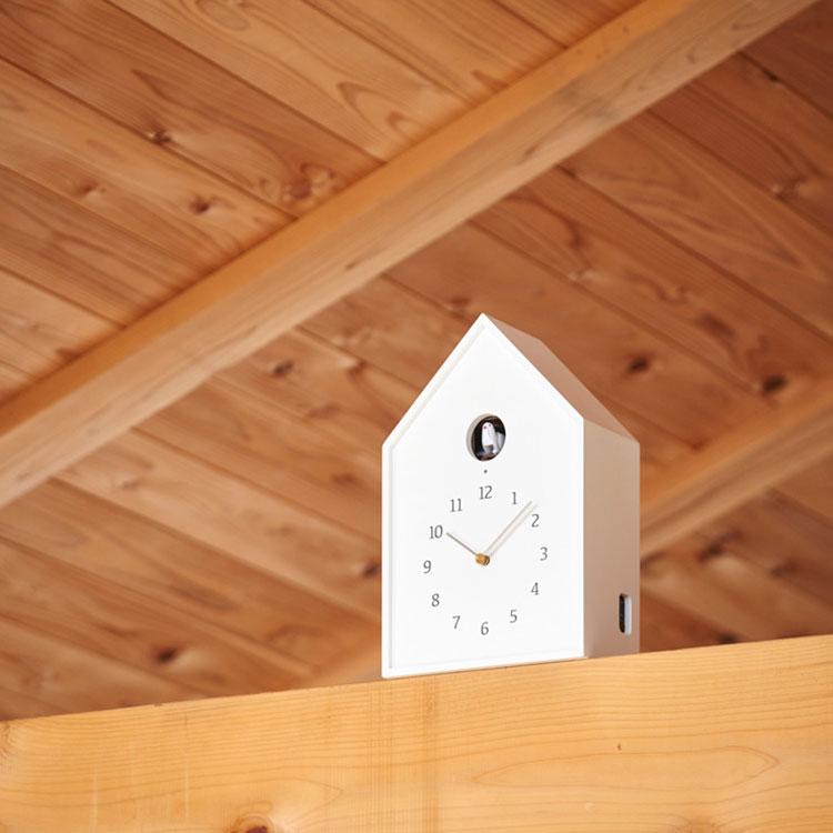 掛け時計 鳩時計 置き時計 ナチュラル ホワイト シンプル リビング インテリア おしゃれ かわいい バードハウスクロック NY16-12 Lemnos レムノス クリスマス | Lemnos | 04