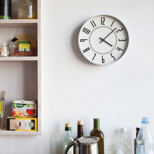 壁掛け時計 掛け時計 時計 ホワイト ブラック シンプル リビング 子供部屋 eki clock エキ クロック Lemnos レムノス TIL16-01 クリスマス オシャレ | ブランド登録なし | 02