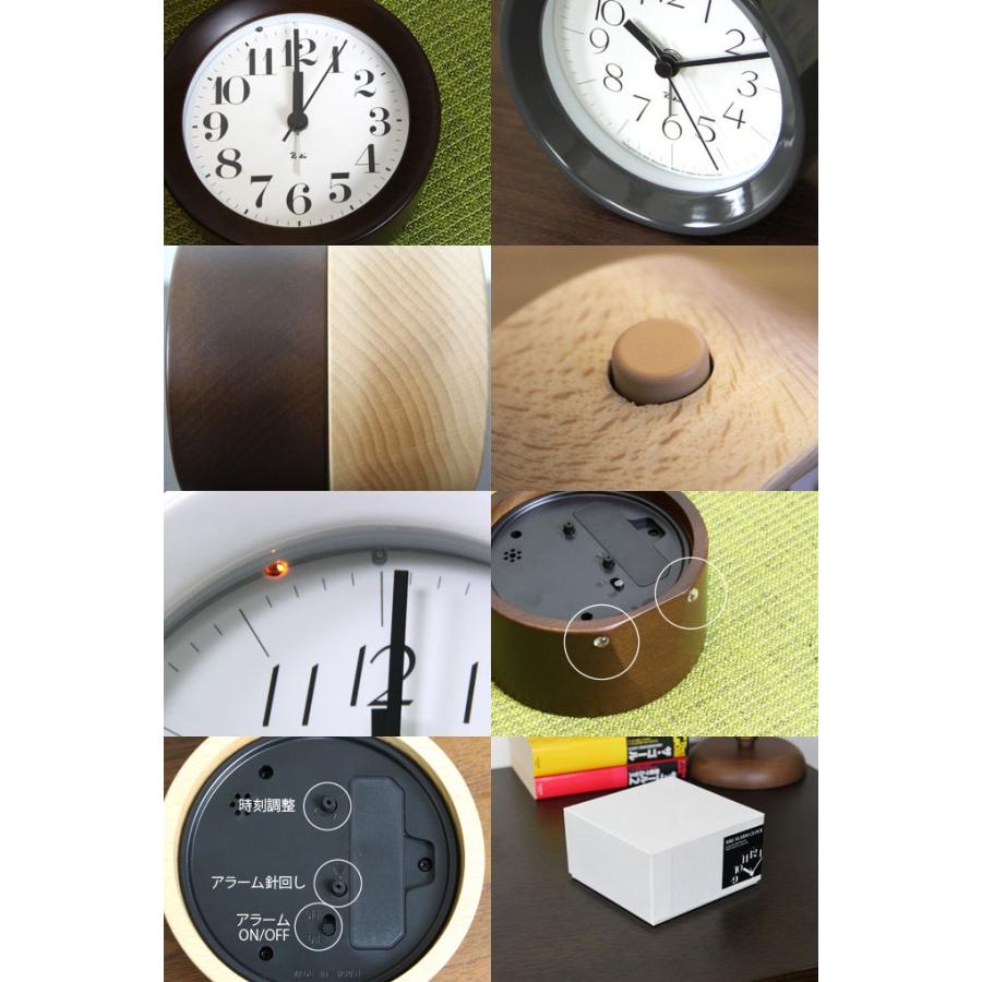 置き時計 目覚まし時計 ナチュラル ブラウン グレー ホワイト 白 インテリア 雑貨 オシャレ シンプル 北欧 Riki Clock リキクロック アラームクロック Wr09 15 C65wr09 15 インテリア時計のクロックラック 通販 Yahoo ショッピング