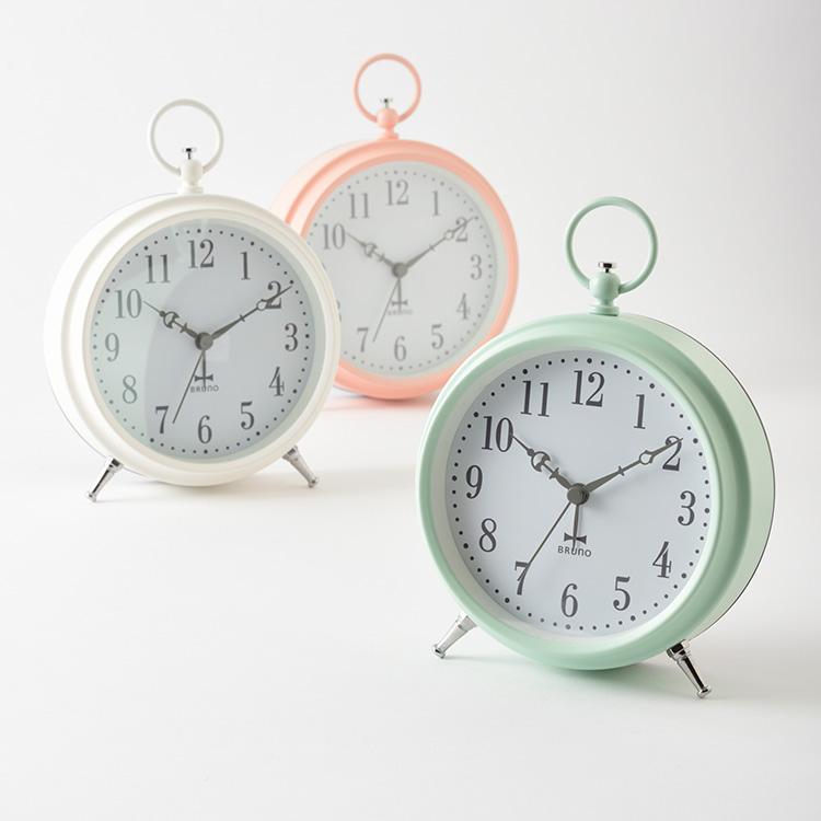 置き時計 目覚まし時計 オシャレ インテリア アラーム 雑貨 かわいい 北欧  レトロ プレゼント ブルーノ BRUNO パステルレトロアラームクロック クリスマス | BRUNO | 02