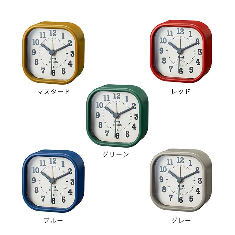置き時計 目覚まし時計 コンパクト アラーム 子供部屋 インテリア オシャレ かわいい 北欧 おしゃれ ブルーノ BRUNO スクエアリトルクロック クリスマス | BRUNO | 01