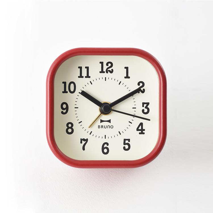 置き時計 目覚まし時計 コンパクト アラーム 子供部屋 インテリア オシャレ かわいい 北欧 おしゃれ ブルーノ BRUNO スクエアリトルクロック クリスマス | BRUNO | 02