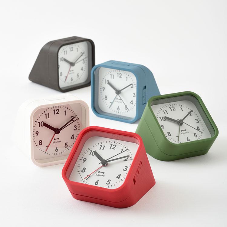 置き時計 目覚まし時計 アラーム オシャレ カラフル レトロ 北欧 おしゃれ かわいい デザイン 子供部屋 インテリア ブルーノ BRUNO 2アングルアラームクロック | BRUNO