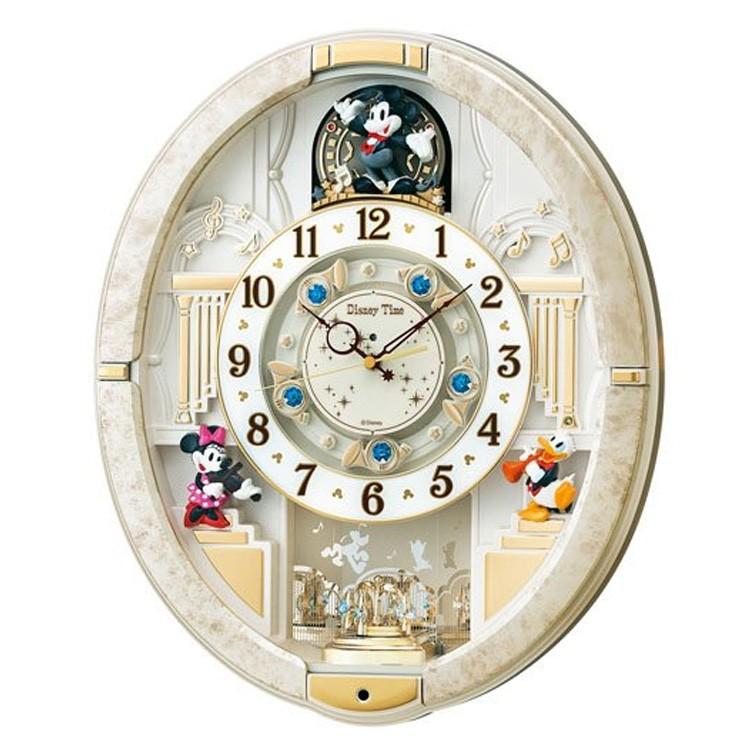 電波からくり時計 ミッキー＆フレンズ セイコー SEIKO FW574W 電波時計 壁掛け時計 インテリア カラフル おしゃれ | 