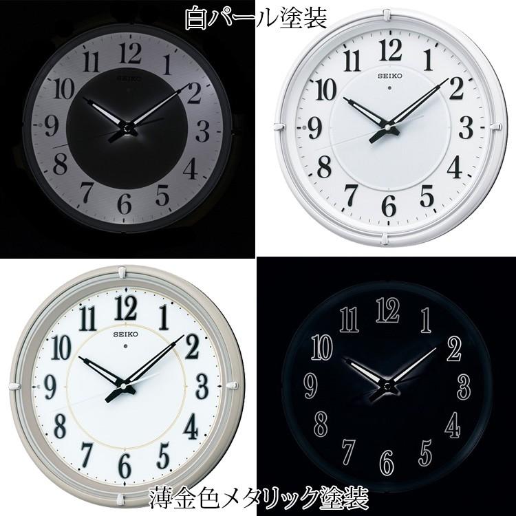 電波時計 セイコー SEIKO ファインライトNEO KX393W KX393G 壁掛け時計 おしゃれ シンプル 夜光 |  | 01