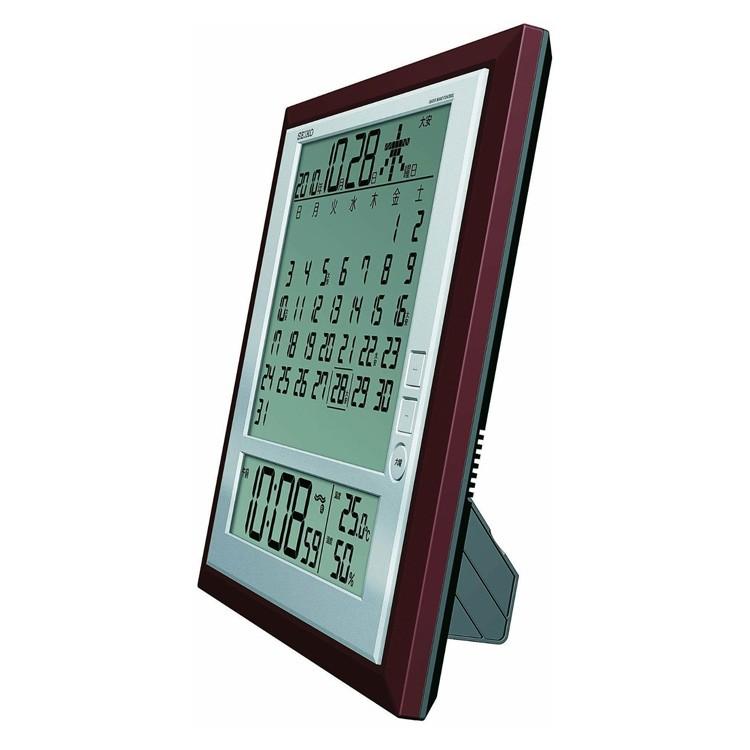 置き時計 掛け時計 セイコー SEIKO SQ421B 電波時計 デジタル時計 置時計 カレンダー付き 六曜 月めくり おしゃれ |  | 01