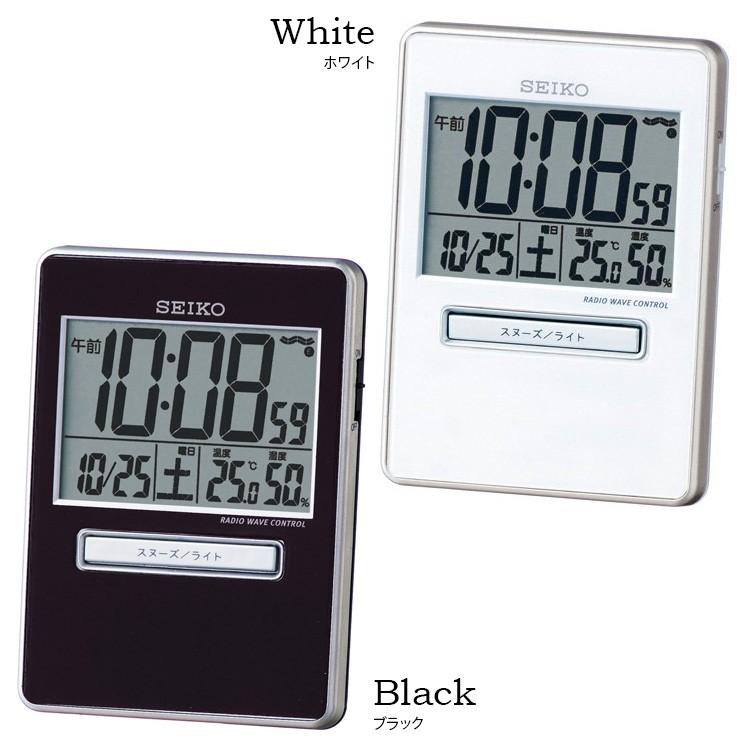 電波時計 目覚まし時計 セイコー SEIKO SQ699W SQ699K 置き時計 デジタル時計 置時計 カレンダー おしゃれ |  | 01