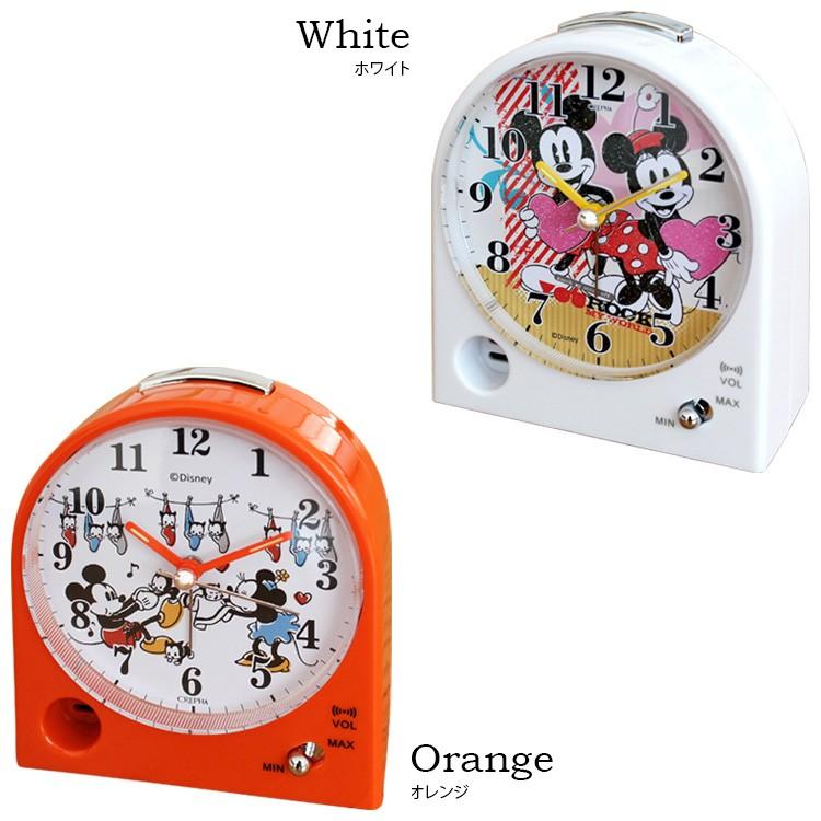 ディズニー 目覚まし時計 ミッキーマウス ミニーマウス 置き時計 置時計 おしゃれ 音がしない 静音 連続秒針 |  | 01
