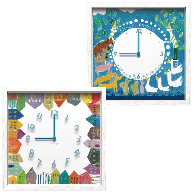 アーティストクロック 二木ちかこ デザイン 壁掛け時計 おしゃれ 音がしない 静音 連続秒針 ギフト プレゼント 動物 | 