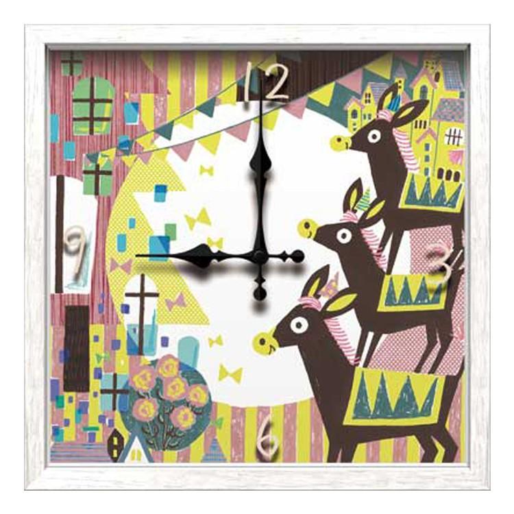 アーティストクロック seesaw 動物 アニマル デザイン 壁掛け時計 おしゃれ 音がしない 静音 連続秒針 かわいい | 