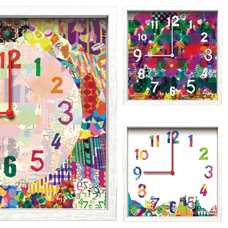 アーティストクロック Sai Design カラフル デザイン 壁掛け時計 おしゃれ 音がしない 静音 連続秒針 かわいい | 