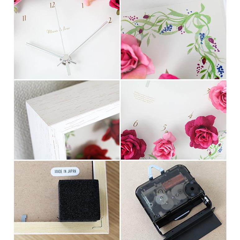 ミュゼドゥフルール Musee de Fleur ローズ 壁掛け時計 おしゃれ 音がしない 静音 連続秒針 花 フワラー |  | 02