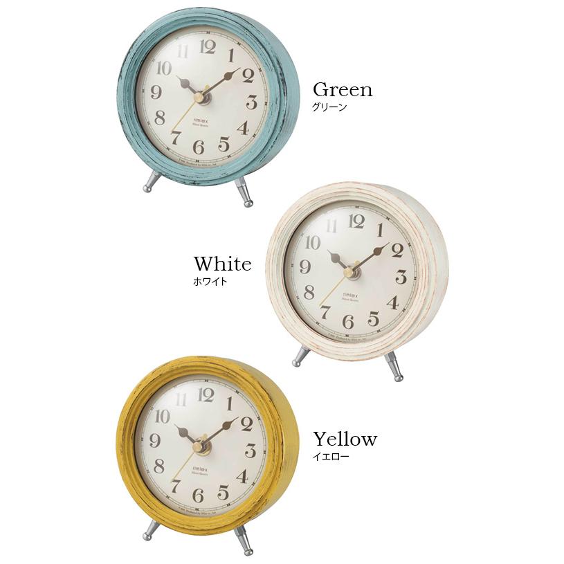 置き時計 置時計 雑貨 おしゃれ 連続秒針 デザイン かわいい グリーン